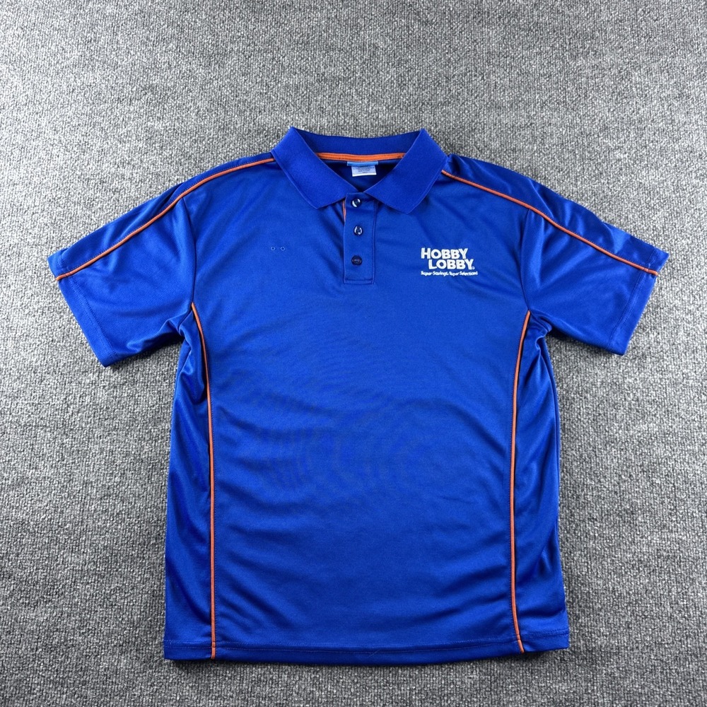 Hobby Lobby Shirt Unisex Adults S Blue Employee Polo Uniform Work Short Sleeve